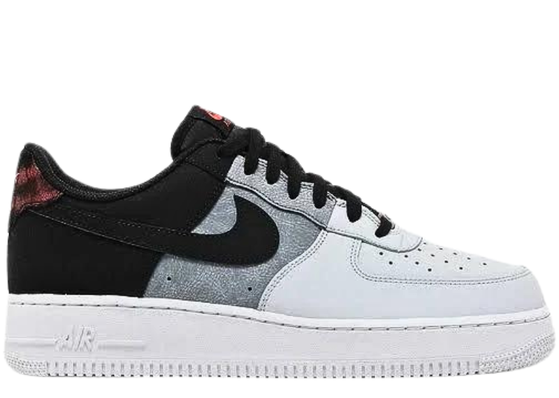Air Force 1 Low '07 Black Smoke Grey' sneaker with a gradient grey upper, black overlays, and a white midsole for a stylish and comfortable fit.