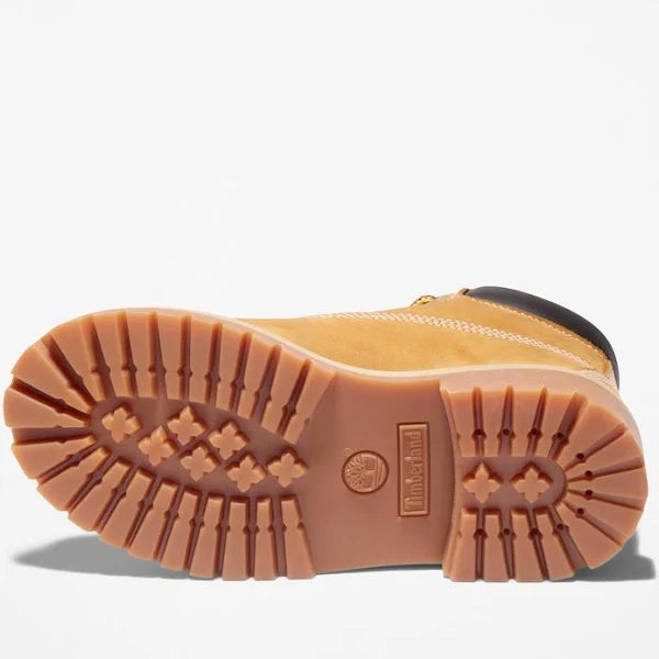 Timberland Premium 6-Inch Boot Unisex outsole with deep traction lugs for superior grip and stability on various terrains.
