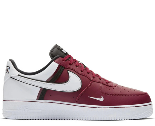 Air Force 1 Low LV8 'white red' sneaker featuring a premium leather upper, bold red and white colorway, and iconic Nike Swoosh. Stylish and comfortable fit.